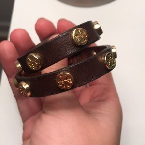 Tory Burch wrap bracelet-brown